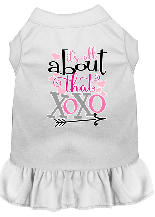 All about the XOXO Screen Print Dog Dress White XL